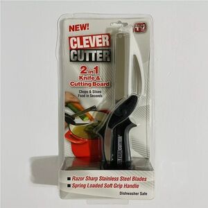 Clever Cutter 2 In 1 Knife & Cutting Board Chops & Slices Food In Seconds